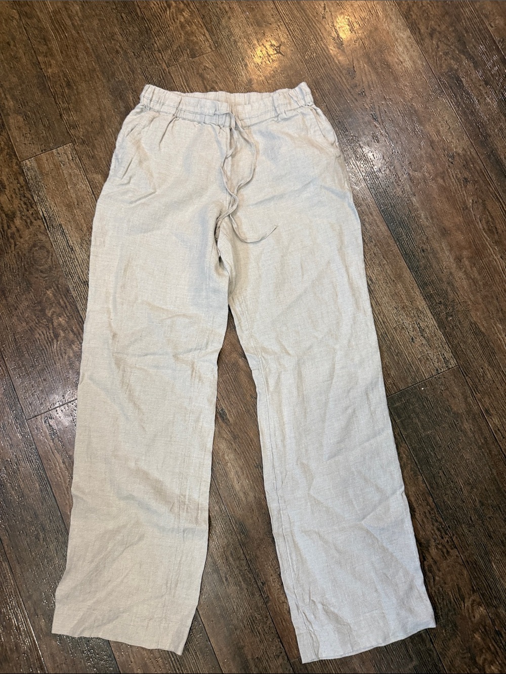Charter Club Beige Drawstring 100% Linen